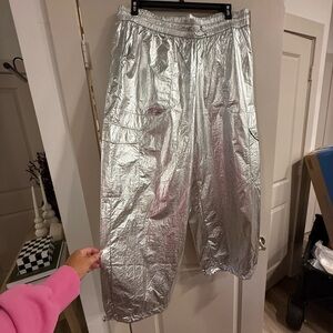 Shiny Silver Pants